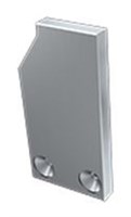 Chiusura in alluminio sinistra per profili AV0316GLD e AV0318GLD