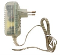Alimentatore wall mount 12V 1A trasparente + cavo 1,5mt con fili aperti - FINE SCORTE