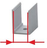 CLIP DI FISSAGGIO IN ALLUMINIO PER FLEX 1220