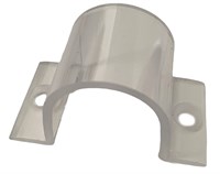 CLIP IN PLASTICA TRASPARENTE L. 25mm PER FLEX NEON D23